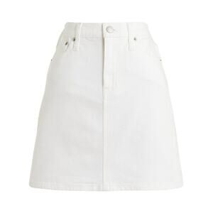 J.Crew Factory White Denim A-Line Mini Skirt 18 NWT High Rise Stretch
